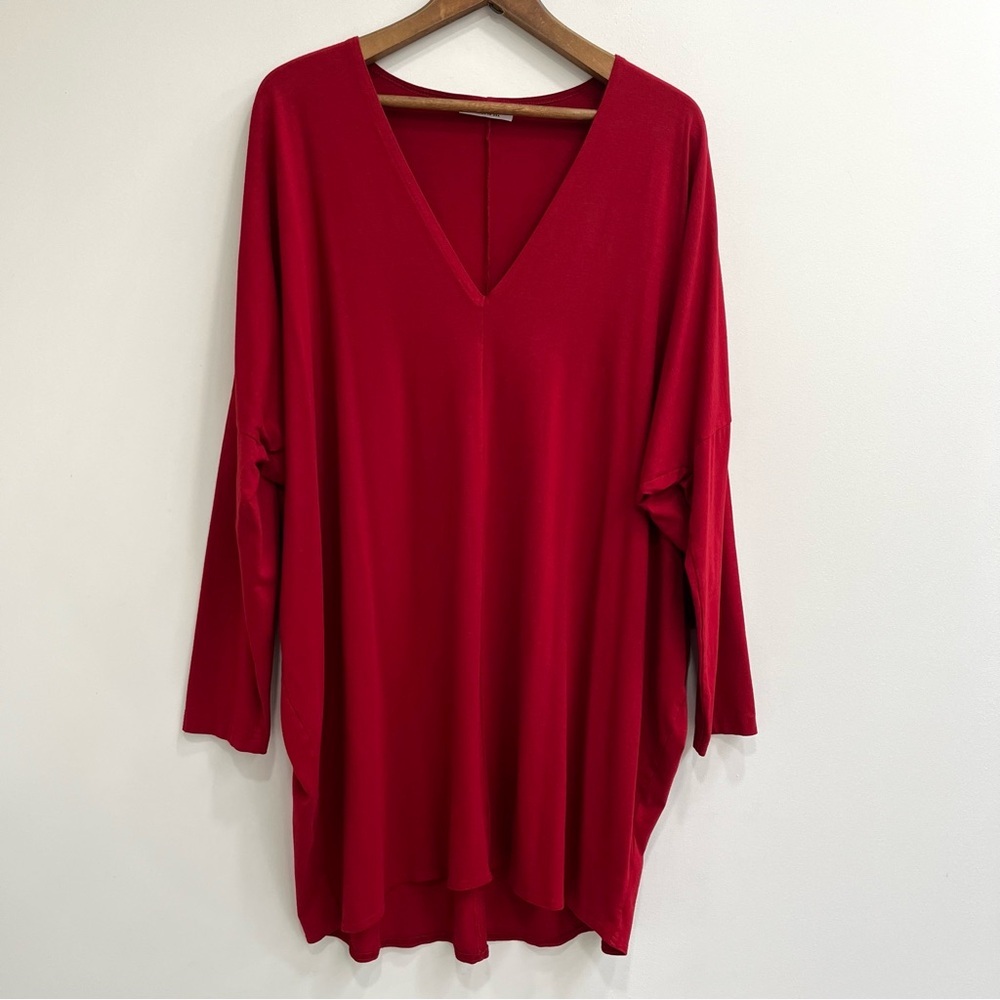 bryn Walker Red V-Neck Tunic